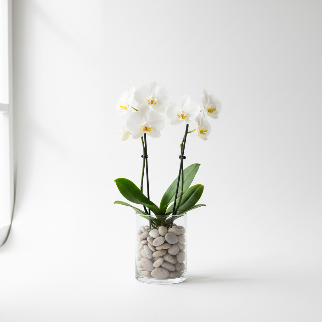 Orchid in Glass — Modern Glass Vase Orchid Display from Citywide Florists NYC