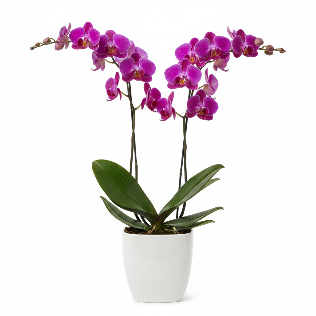 Purple Orchid — Rich Purple Orchid in Ceramic Pot from Citywide Florists NYC