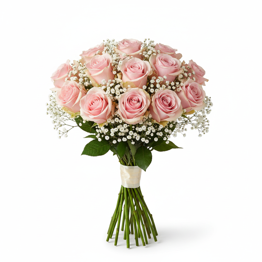 Pink Rose Dozen — Romantic Pink Roses — One Dozen from Citywide Florists NYC