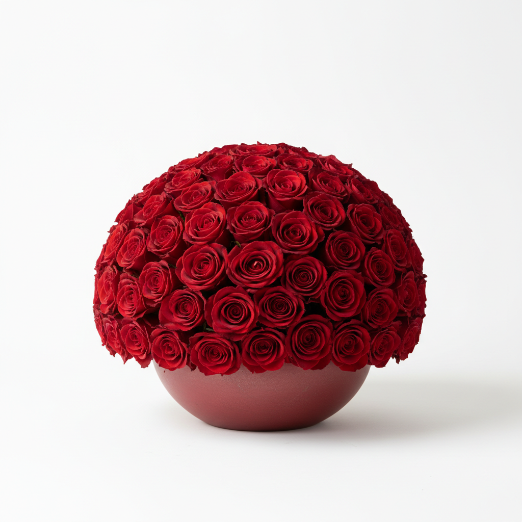 Citywide Blooms — Manhattan Flower House — Luxury Domed Red Rose Arrangement from Citywide Florists NYC